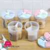 3 Compartment Food Grains Dry Fruit Storage Jar-1500 Ml