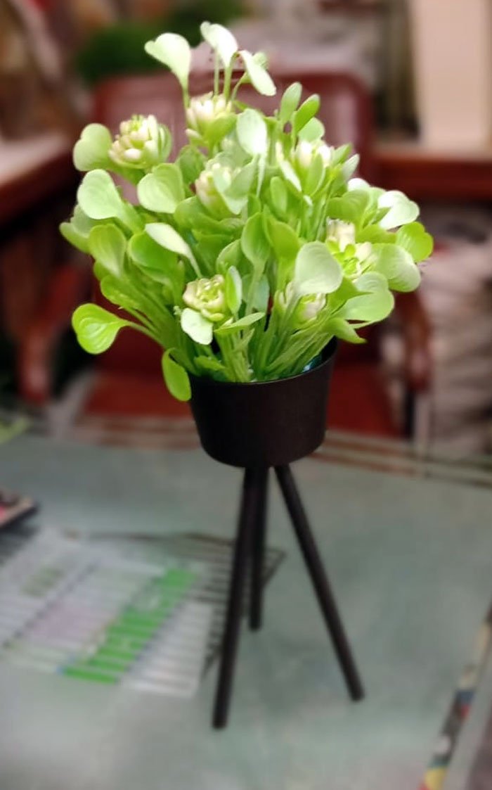 Artificial Floral Arrangement In Metal Stand 8 Artificial Floral Arrangement In Metal Stand