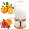 Barrel Drink Tap Juice Dispenser with 4 Cups with Bamboo Stand