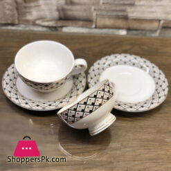 Beautiful Fine Bone China Cup and Saucer 12 Pcs Set - H-10