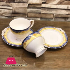 Beautiful Fine Bone China Cup and Saucer 12 Pcs Set - H-12