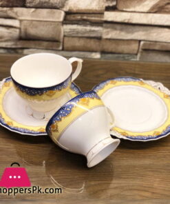 Beautiful Fine Bone China Cup and Saucer 12 Pcs Set - H-12