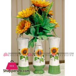 Beautifull Flower Design Ceramic Vase Set of 3