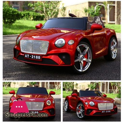 Bentley New Continental GT - Kids Ride On Car Battery Powered RC Remote Control Car - Wine Red Paint Color AT-2188