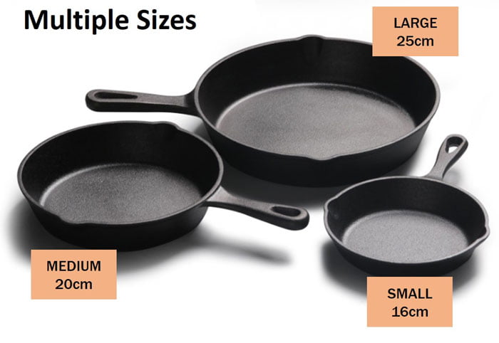Cast Iron Skillet Pan Durable Fry Pan -8 Inch