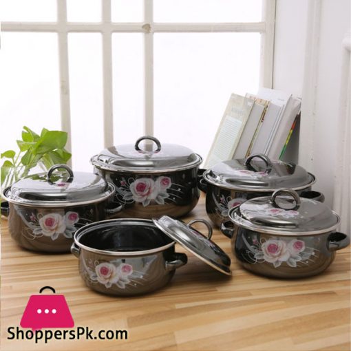 Cookware Set Enamel Pot Set Casserole Tamchini (Set of 5)