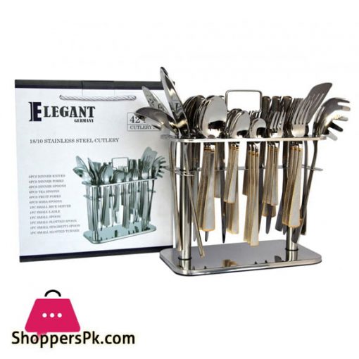 Elegant Cutlery Set 42Pcs (Doted) - CC0001