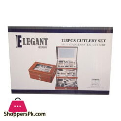 Elegant Cuttlery Set 128Pcs Set - EL128W-02SS