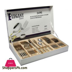 Elegant Flat Cutlery Set 24Pcs - EL24F07(88-24G)