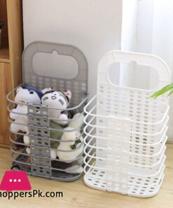Foldable Laundry Basket Bag Hamper Storage Bin With Hook