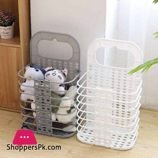 Foldable Laundry Basket Bag Hamper Storage Bin With Hook