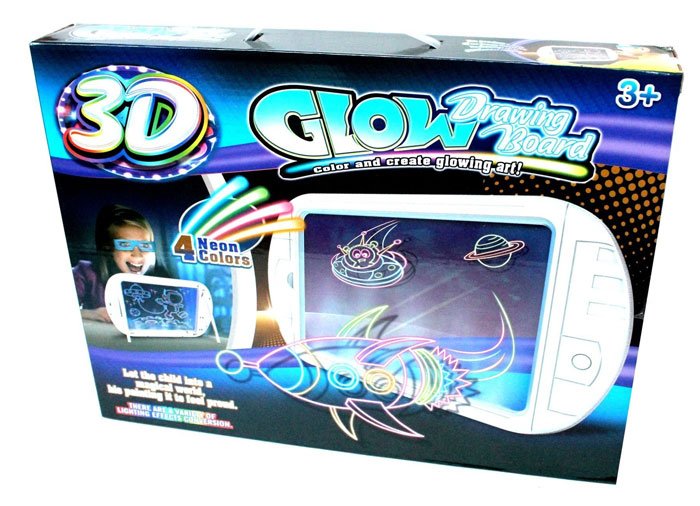 Glowing 3D Drawing Board Glow Drawing Board