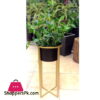 Home Deco Metal Shelf Artificial Plants With Gold Pot