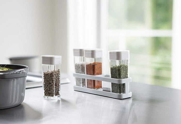 Home Tower Spice Rack (4 Bottles) Wh Space Saving One Size White