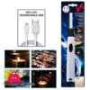 LIT Square Electro USB Lit Gas Lighter - F030 Italy Made -1 Pcs