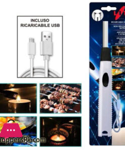 LIT Square Electro USB Lit Gas Lighter - F030 Italy Made -1 Pcs
