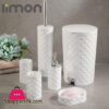 Limon Plastic Bathroom Set Of 6 - ( White )
