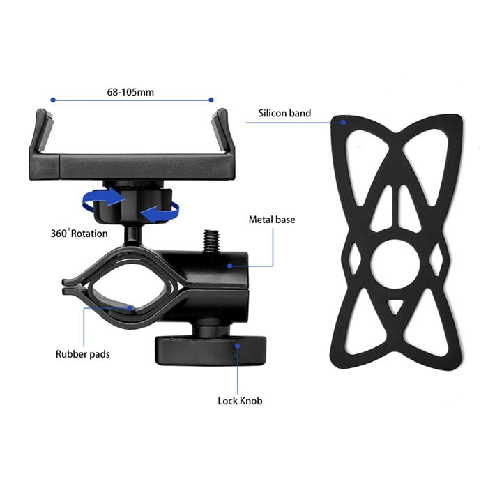 Metal Base Bicycle &Amp; Bike Mobile Holder