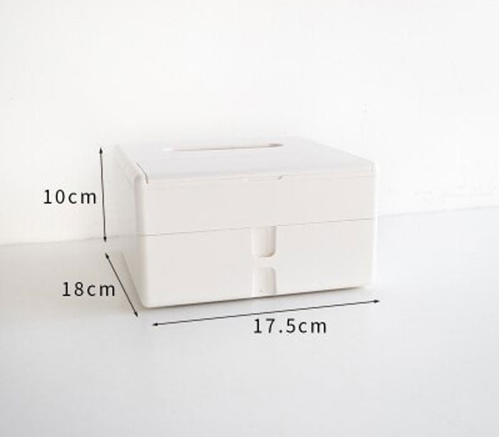 Multi-Functional Tissue Box Cosmetic Makeup Organizer Box Desk Accessories Plastic Storage Box Paper Box