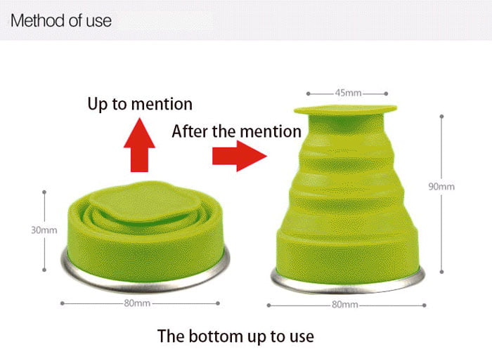 Silicone Foldable Water Glass 190Ml Top Grade Silicone Water Glass For Travel Picnic