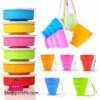 Silicone Foldable Water Glass 190ml Top Grade Silicone Water Glass for Travel Picnic