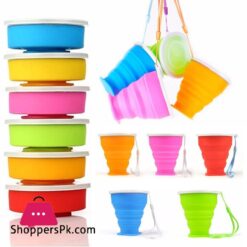Silicone Foldable Water Glass 190ml Top Grade Silicone Water Glass for Travel Picnic