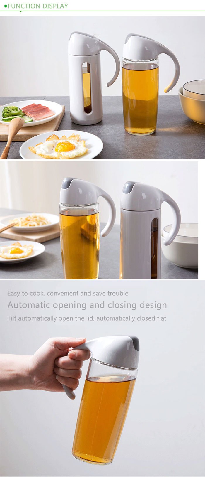 Spice Glass Oil Bottle Soy Vinegar Spice Jar Seasoning Bottle 320-Ml