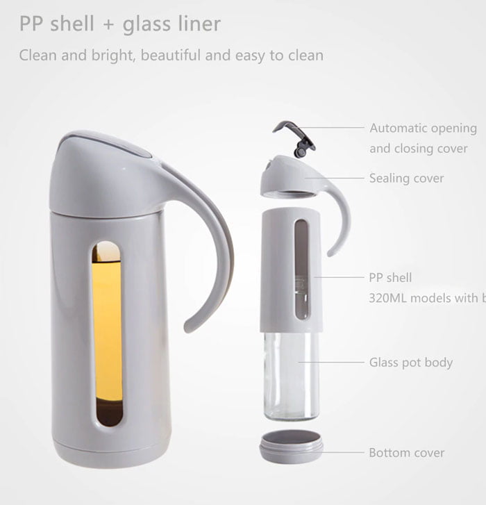 Spice Glass Oil Bottle Soy Vinegar Spice Jar Seasoning Bottle 320-Ml