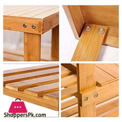 Natural Bamboo Entryway Storage Bench