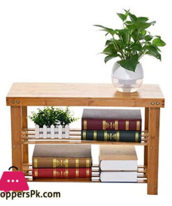 Natural Bamboo Entryway Storage Bench