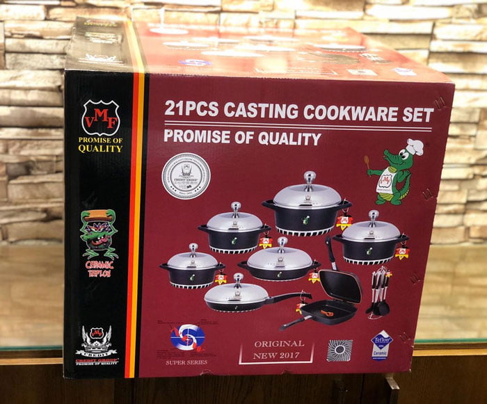 Teflon Casting 21 Pcs Cookware Set Promise Of Quality