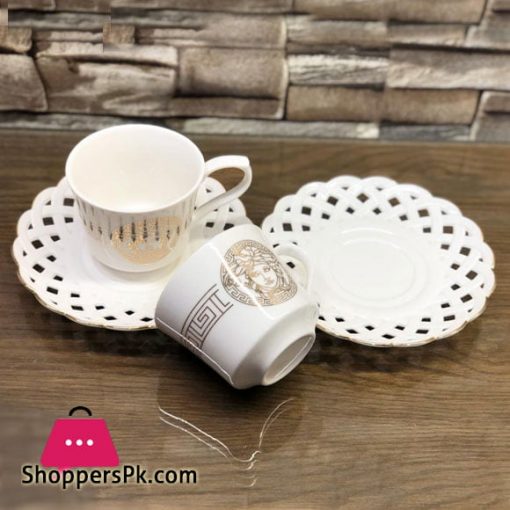 Versace Medusa Ceramic Cup Saucer Gold Fine China