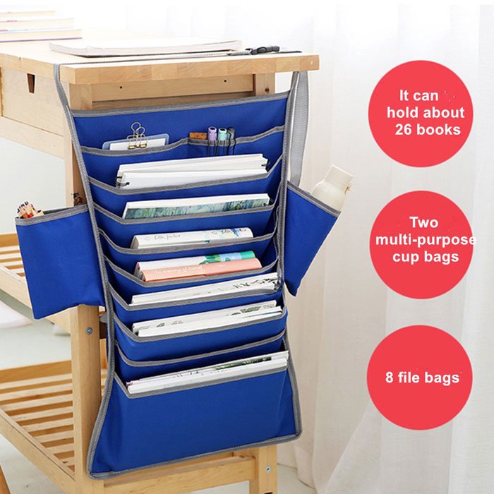 12 Multi-Pocket Adjustable Stationery Organizer, Storage Holder Bag (25X16 Inch)