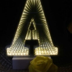 3D Effect Alphabet Latter Led Tunnel Bell Alphabets Decoration Night Light