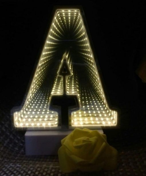 3D Effect Alphabet Latter LED Tunnel Bell Alphabets Decoration Night Light