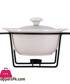 Brilliant Ceramic Round Casserole Food Warmer Dish - CX9765