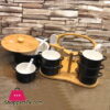 Ceramic 16 Pcs Soup Set Black