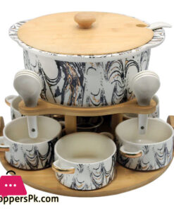 Ceramic 16 Pcs Soup Set White
