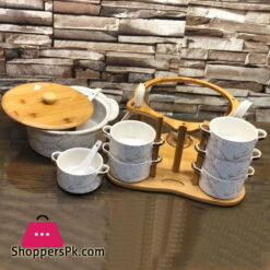 Ceramic 16 Pcs Soup Set White
