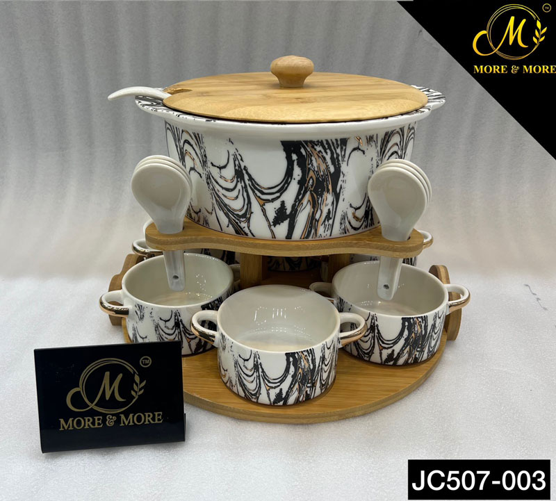 Ceramic 16 Pcs Soup Set White
