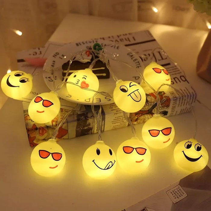 Emoji Emotion Night Light Led String Pack Of 20