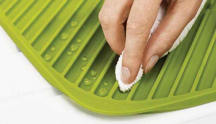 Flume Folding Draining Mat, Green