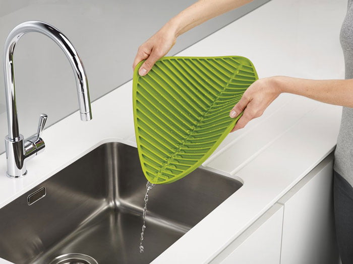 Flume Folding Draining Mat, Green