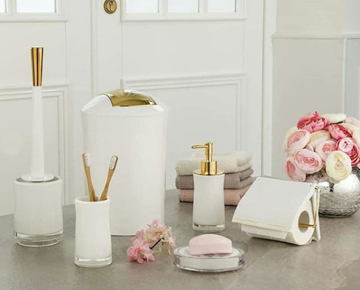 Limon Acrylic Plastic 6 Piece Bathroom Set