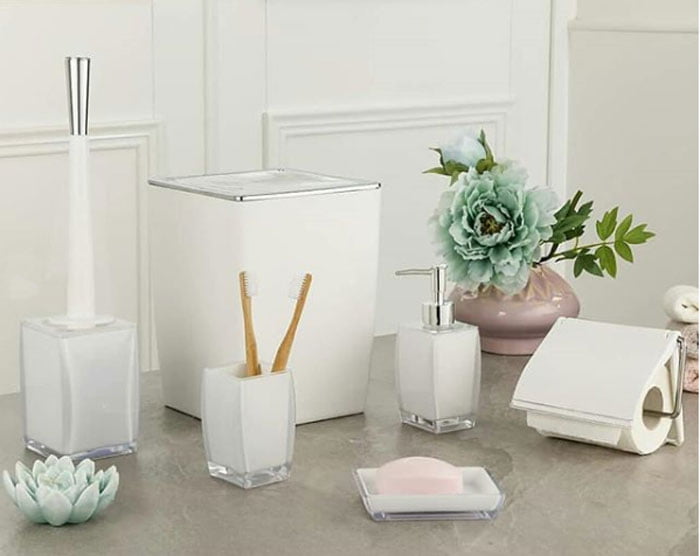 Limon Acrylic Plastic 6 Piece Bathroom Set