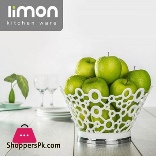 Limon Stainless Steel Fruit Basket Large 30.5 x 9.5 cm