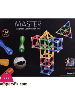 Master Magnetic Construction Building Blocks Set Toy 124 Pcs