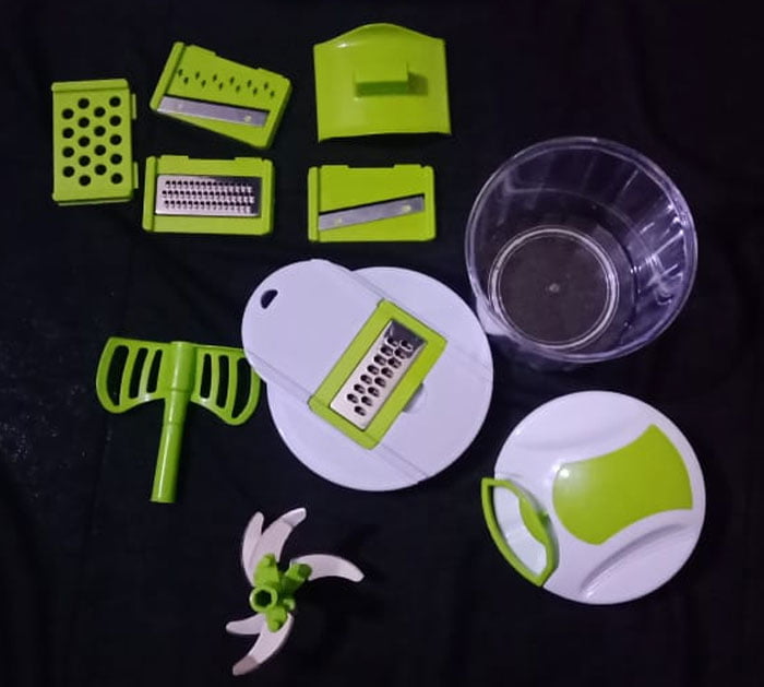Meileyii 7 In 1 Manual Hand Pull Speedy Vegetable Salad Chopper