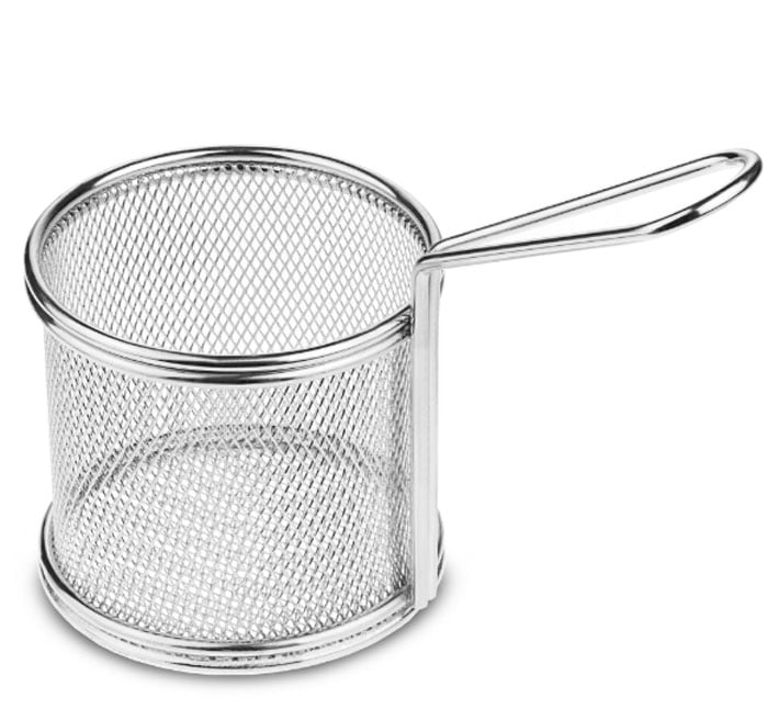 Mini Food Presentation Round Fry Basket Stainless Steel 9 X 8Cm 4 Mini Food Presentation Round Fry Basket Stainless Steel 9 X 8Cm