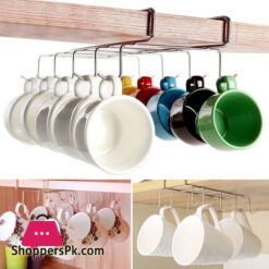 Under Shelf Storage 10 Hook Large Mugs Holder Cupboard Table Cabinet